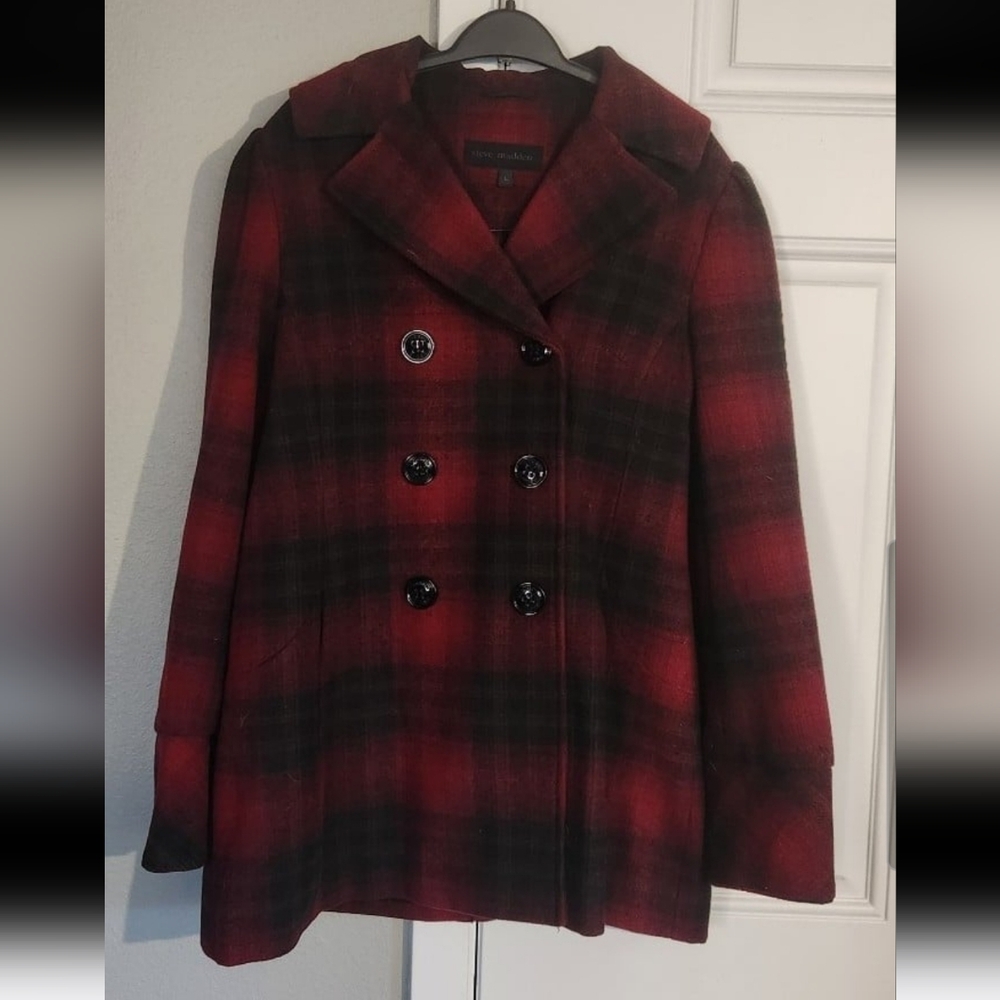 Steve Madden Wool Blend Pea Coat Lg